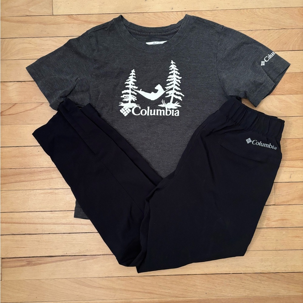 Columbia Boys Tee and Pants Sz XS